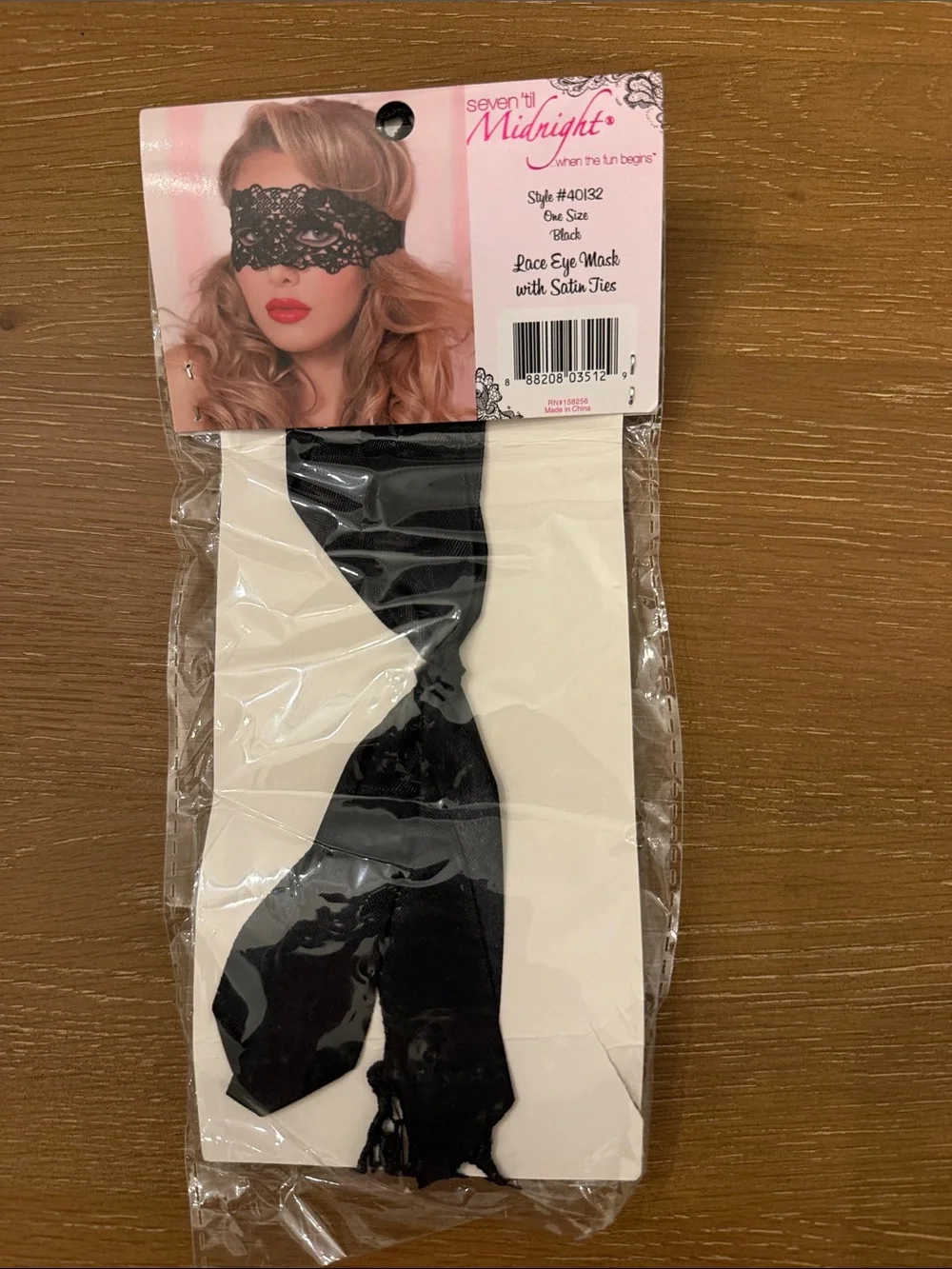 NWT Yandy Pink Satin Sleep Mask & Black Lace Eye Mask Duo
